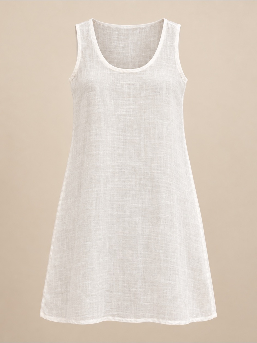 FLAX 100% Linen Lightweight Sleeveless  Tunic / Layering Slip – Small
